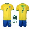 Baby Fußballbekleidung Brasilien Lucas Paqueta #7 Heimtrikot WM 2022 Kurzarm (+ kurze hosen)